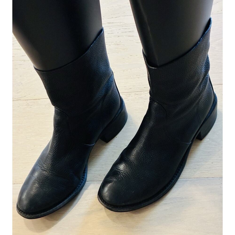 Tory Burch Siena Black Leather Ankle Boots Size 8 - Picture 2 of 8